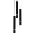 Pendant lamp JOKER BLACK/CHROME 3xGU10