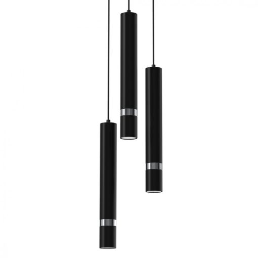 Pendant lamp JOKER BLACK/CHROME 3xGU10