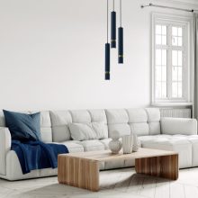 Pendant lamp JOKER NAVY BLUE/GOLD 3xGU10