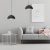 Pendant lamp BETA BLACK/WHITE 1xE27 35cm