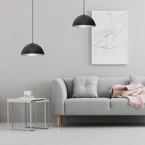 Pendant lamp BETA BLACK/WHITE 1xE27 35cm