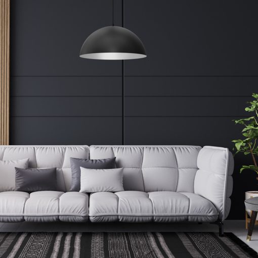 Pendant lamp BETA BLACK/WHITE 1xE27 45cm
