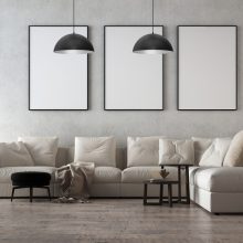 Pendant lamp BETA BLACK/WHITE 1xE27 45cm