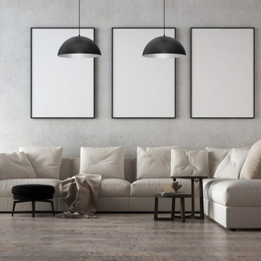 Pendant lamp BETA BLACK/WHITE 1xE27 45cm