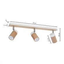 Ceiling  lamp BARON WHITE 3xGU10