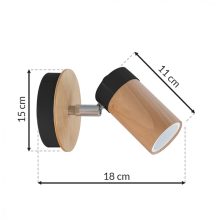 Wall lamp BARON BLACK 1xGU10