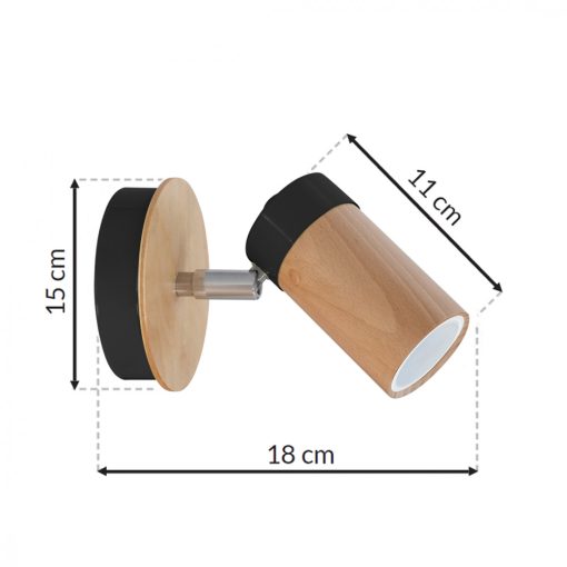Wall lamp BARON BLACK 1xGU10