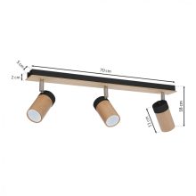 Ceiling  lamp BARON BLACK 3xGU10