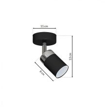 Wall lamp JOKER BLACK/CHROME 1xGU10