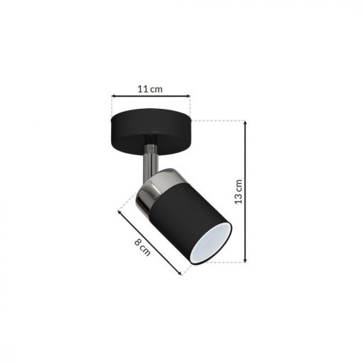 Wall lamp JOKER BLACK/CHROME 1xGU10