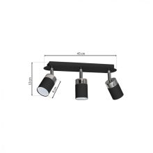 Ceiling  lamp JOKER BLACK/CHROME 3xGU10