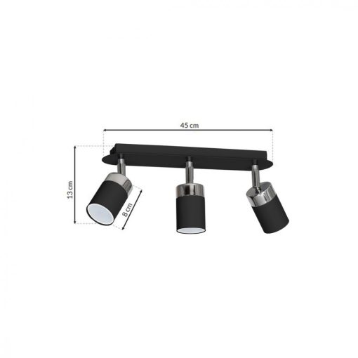 Ceiling  lamp JOKER BLACK/CHROME 3xGU10