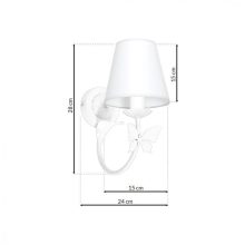 Wall lamp  ALICE WHITE 1xE14