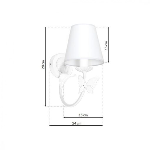 Wall lamp  ALICE WHITE 1xE14