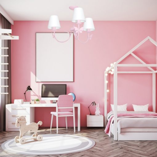 Chandelier ALICE PINK 3xE14