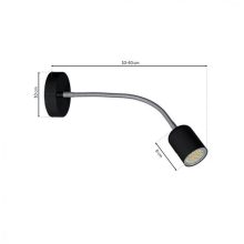 Wall lamp MAXI BLACK 1xGU10