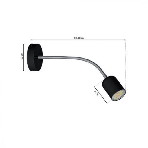Wall lamp MAXI BLACK 1xGU10