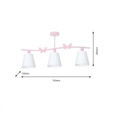 Chandelier ALICE PINK 3xE14