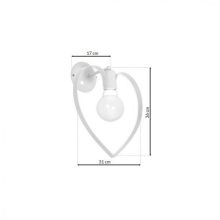 Wall lamp AMORE WHITE 1xE27