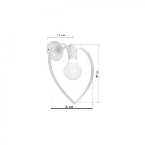 Wall lamp AMORE WHITE 1xE27