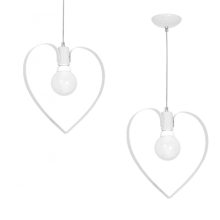 Pendant lamp AMORE WHITE 1xE27