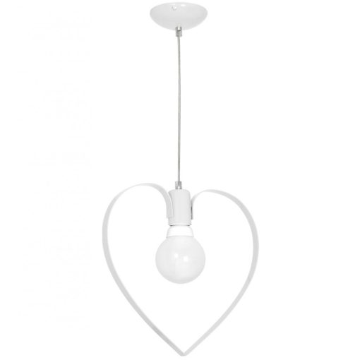 Pendant lamp AMORE WHITE 1xE27