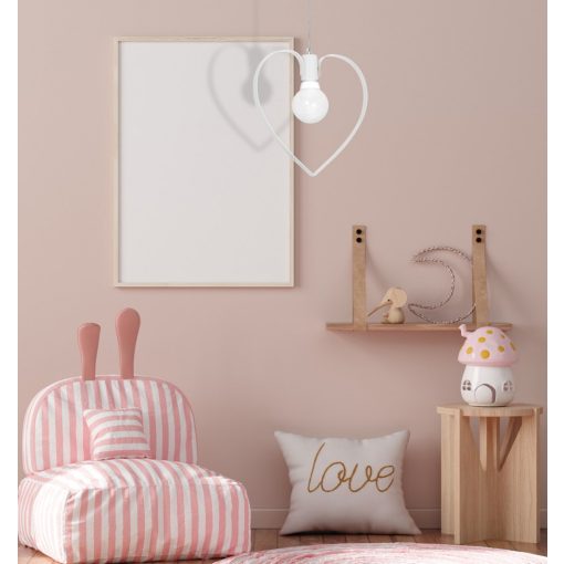 Pendant lamp AMORE WHITE 1xE27