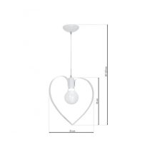 Pendant lamp AMORE WHITE 1xE27