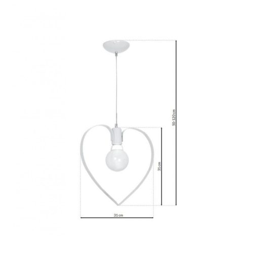 Pendant lamp AMORE WHITE 1xE27