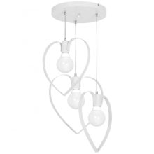 Pendant lamp AMORE WHITE 3xE27