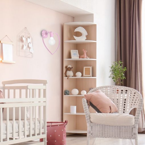 Wall lamp AMORE PINK 1xE27