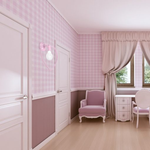 Wall lamp AMORE PINK 1xE27