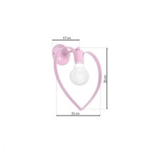 Wall lamp AMORE PINK 1xE27