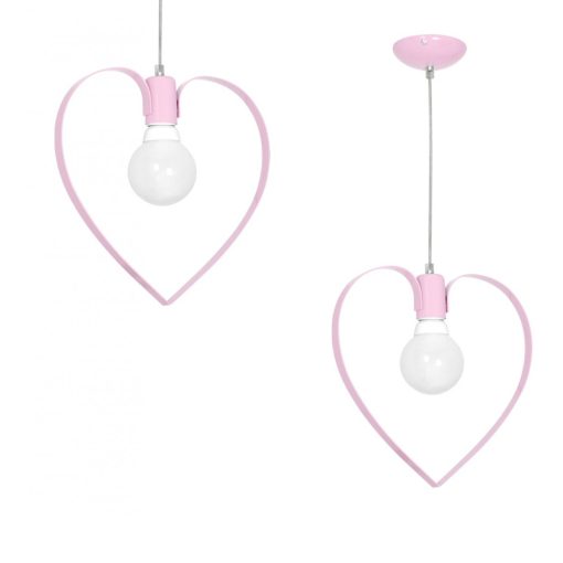 Pendant lamp AMORE PINK 1xE27