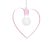 Pendant lamp AMORE PINK 1xE27
