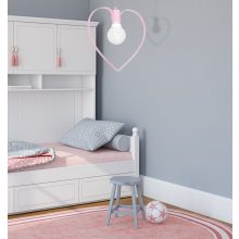 Pendant lamp AMORE PINK 1xE27
