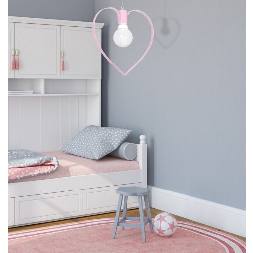 Pendant lamp AMORE PINK 1xE27