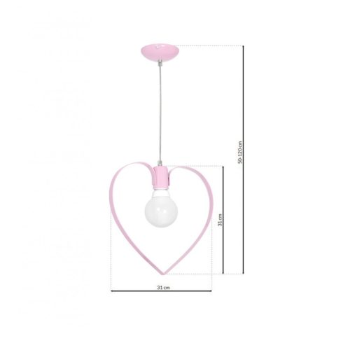 Pendant lamp AMORE PINK 1xE27