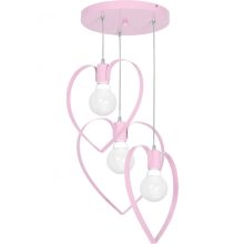 Pendant lamp AMORE PINK 3xE27