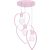 Pendant lamp AMORE PINK 3xE27
