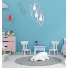 Pendant lamp AMORE PINK 3xE27
