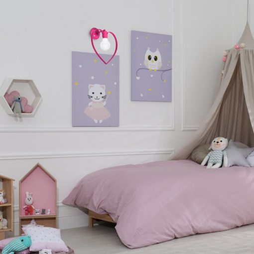 Wall lamp AMORE DARK PINK 1xE27