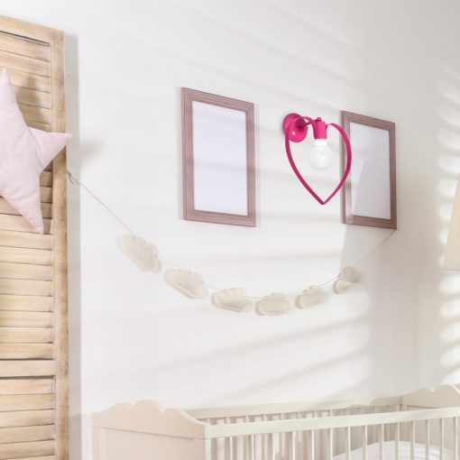 Wall lamp AMORE DARK PINK 1xE27