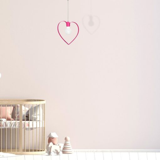 Pendant lamp AMORE DARK PINK 1xE27