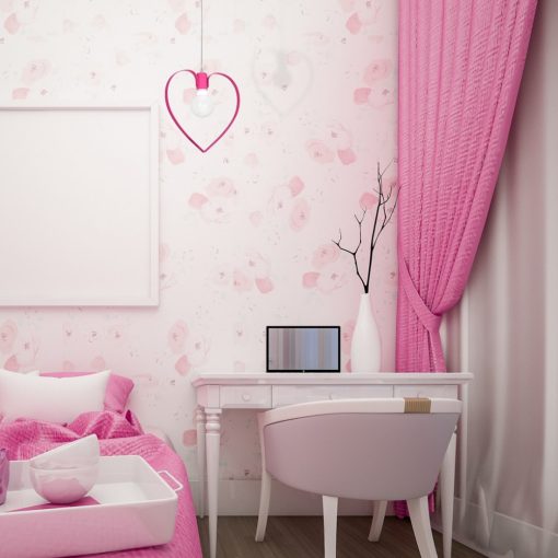 Pendant lamp AMORE DARK PINK 1xE27