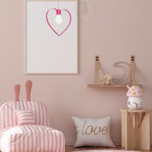 Pendant lamp AMORE DARK PINK 1xE27