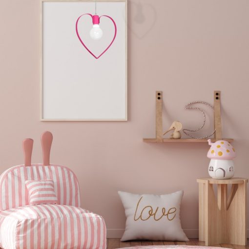 Pendant lamp AMORE DARK PINK 1xE27