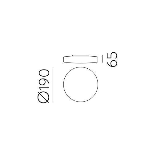 Moon Ceiling lamp 969/19 Opal, LED G9 7W, CL.II IP44