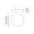   Moon Ceiling lamp 969/35 Opal, LED 24W 2520lm, CRI90 CL.II IP44, Integrated LED, Kelvin 2700K-3000K Slide Switch