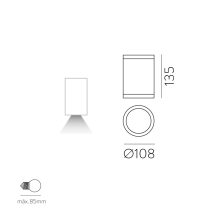 Nori Ceiling lamp 2044/10 Textured White, LED E27 15W, CL.I IP65